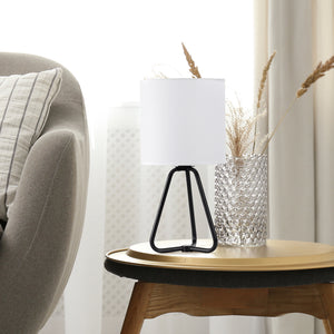 Nightstand Lamp with Triangular Cone Base  Set of 2
