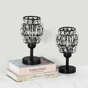 Crystal Table Lamp Set of 2 - Vase Design