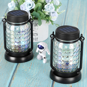 2 Pack Glass Can Solar Lights