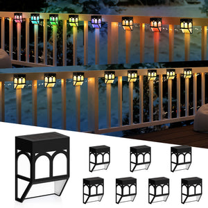 8 Pack Solar Fence Lights with 2 Lighting Modes