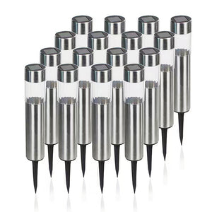 12 Pack Solar Pathway Lights for Lawn, Garden, Warm White