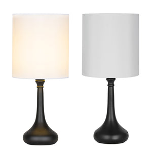 Bedside Lamp with White Fabric Lampshade