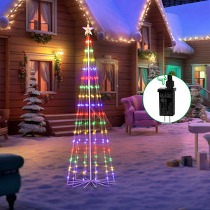 7.5 FT LED Christmas Cone Tree Light