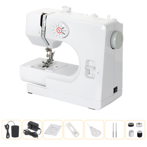 Mini Sewing Machine with 12 Built-In Stitches, Foot Pedal