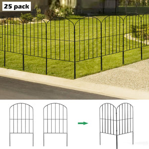 25 Pack Arched Garden Fence 27 Ft (H)