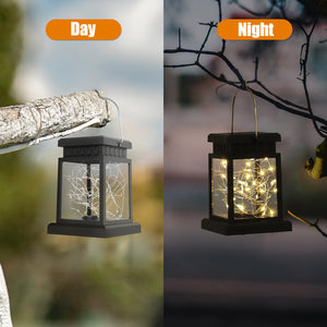 Solar Hanging Lantern, 8 Pack Candle & Stars Effect Light with Stakes for Garden,Patio,Yard, Deck