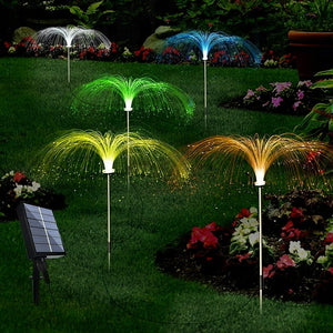 Solar Garden Lights Outdoor, 5 Pack  RGB Solar Pathway Jellyfish Light
