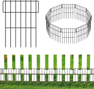 Decorative Garden Fence, 25-Pack No Dig Animal Barrier