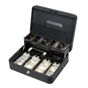 Cash Box with Lock and 2 Keys