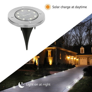 8 Pack Solar Ground Light