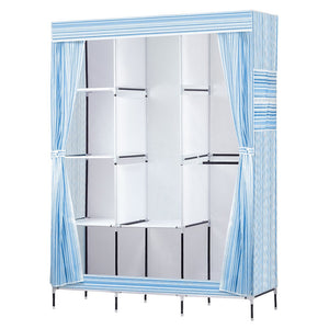 Wardrobe with Nonwoven Blue Fabric