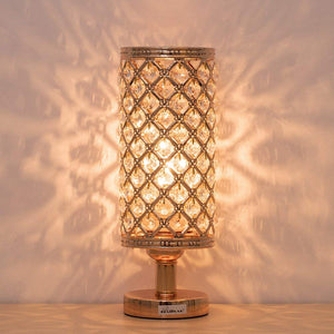 HAITRAL-Crystal-Cylinder-Table-Lamp-Gold-HT-BD017G