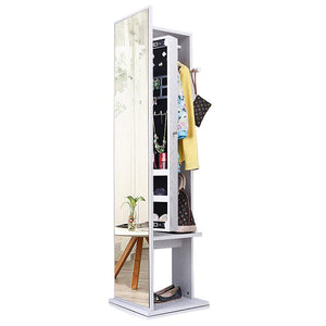 360 Degree Jewelry Armoire with Full-length Mirror