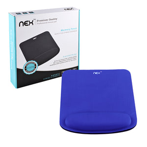NEX Mouse Pad with Memory Foam Wrist Rest, Non-slip Rubber Base Mouse Mat for Typist Office
