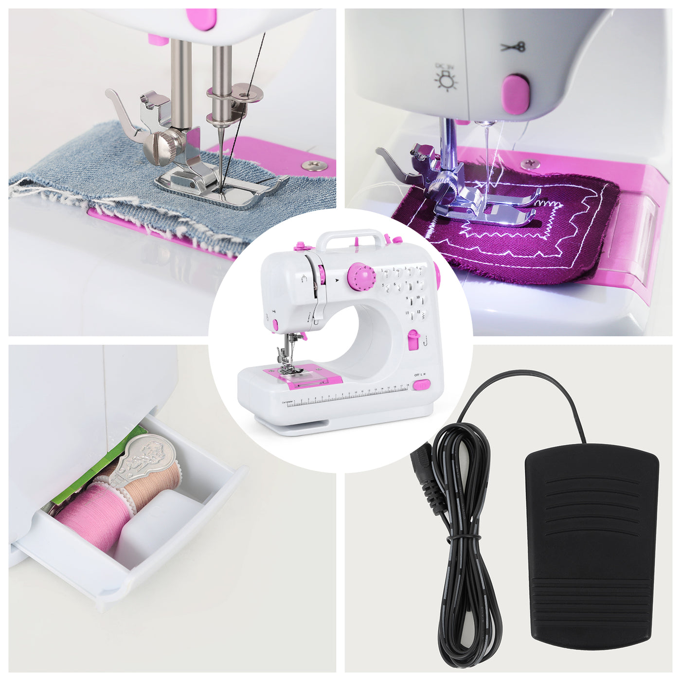 Multi Pattern Sewing Machine Sewing Machine with 12 Built-In Stitch Patterns – Oberon Distribution