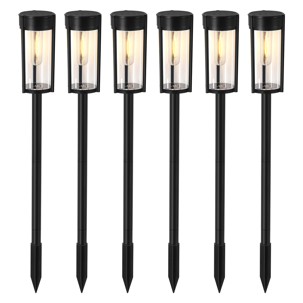 6 Pack Solar Round Pathway Lights