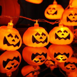Halloween String Lights, Pumpkin Lights, Indoor And Outdoor Halloween Decoration (Warm White)