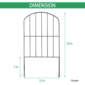 25 Pack Arched Garden Fence 27 Ft (H)