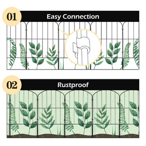 25 Pack Arched Garden Fence 27 Ft (H)