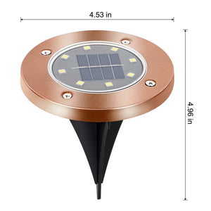 8 Pack Solar In-Ground Lights -  Bronze