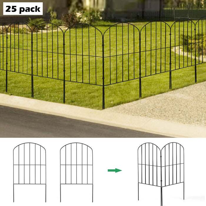 25 Pack Arched Garden Fence 27 Ft (H)