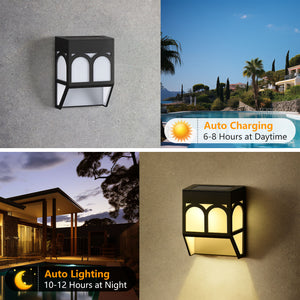 8 Pack Solar Fence Lights with 2 Lighting Modes