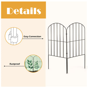 25 Pack Arched Garden Fence 27 Ft (H)