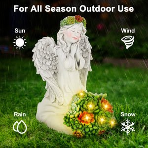 Solar Fairy Statue - Resin Ornament