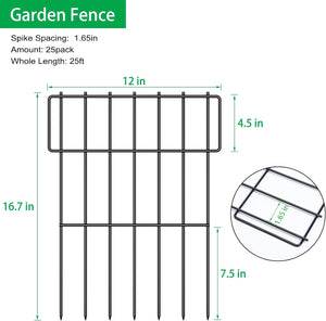 Decorative Garden Fence - 25-Pack