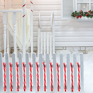 11 Pack Solar Christmas Candy Cane Lights with 8 Modes & Remote