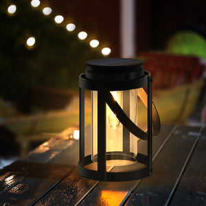 2 Pack Solar Lantern Outdoor Lights, Dual Use Lights for Garden Porch Fence