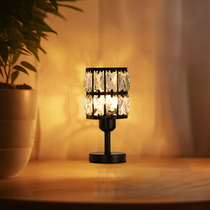 Square Crystal Table Lamps Set of 2