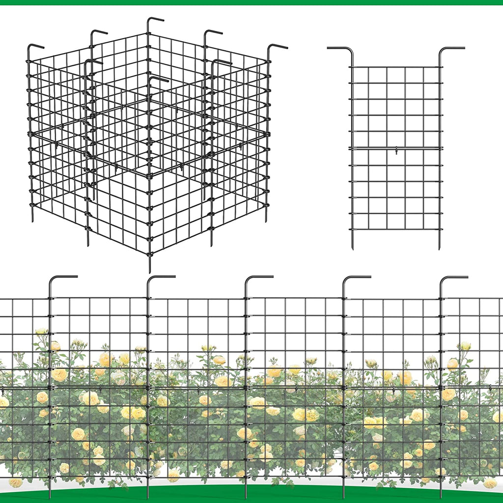 16 Pack Garden Fence - Metal Folding