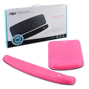 NEX Ergonomic Mouse Pad with Wrist Support, Memory Foam Keyboard Wrist Rest for Computer