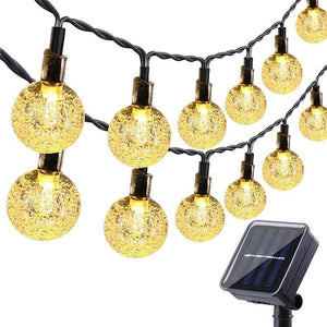 Solar Bubble Crystal Ball String Lights, 31.16 FT 50 LED