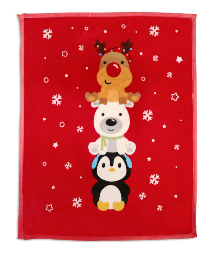 Cloud-Soft Throw Kids Blanket, 40 x 50 inches (X-mas)