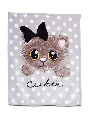 Cloud-Soft Throw Kids Blanket, 40 x 50 inches (Kitty)