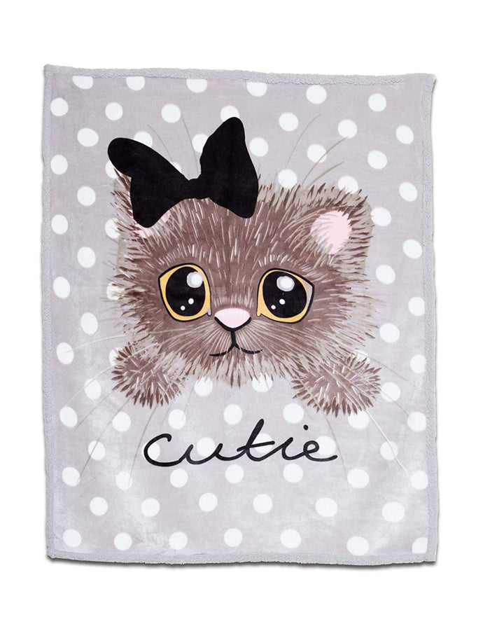 Cloud-Soft Throw Kids Blanket, 40 x 50 inches (Kitty)