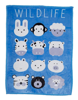 Cloud-Soft Throw Kids Blanket, 40 x 50 inches (Wildlife)