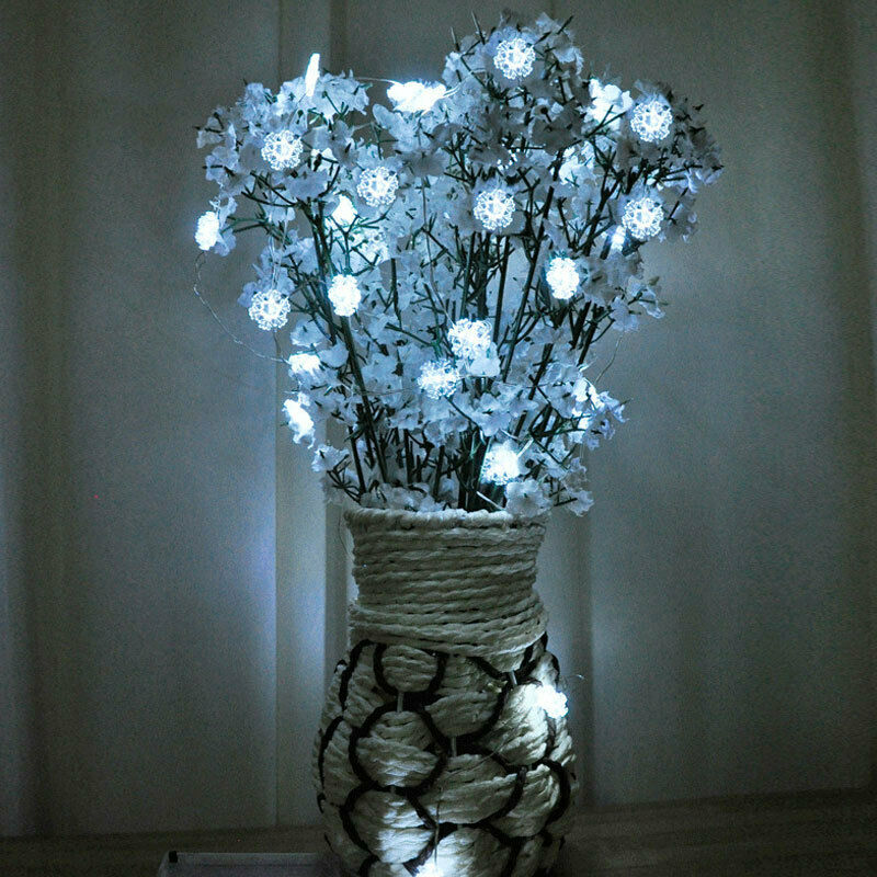 LED Snowflake String Lights